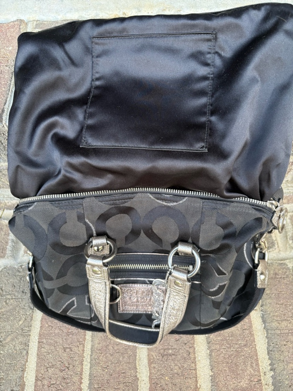 Coach Poppy Op Art Lurex Luxey Satchel (Style No. 15863) - Picture 6 of 8